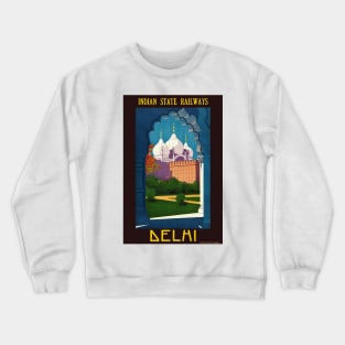 Delhi India Vintage Poster 1930 Crewneck Sweatshirt